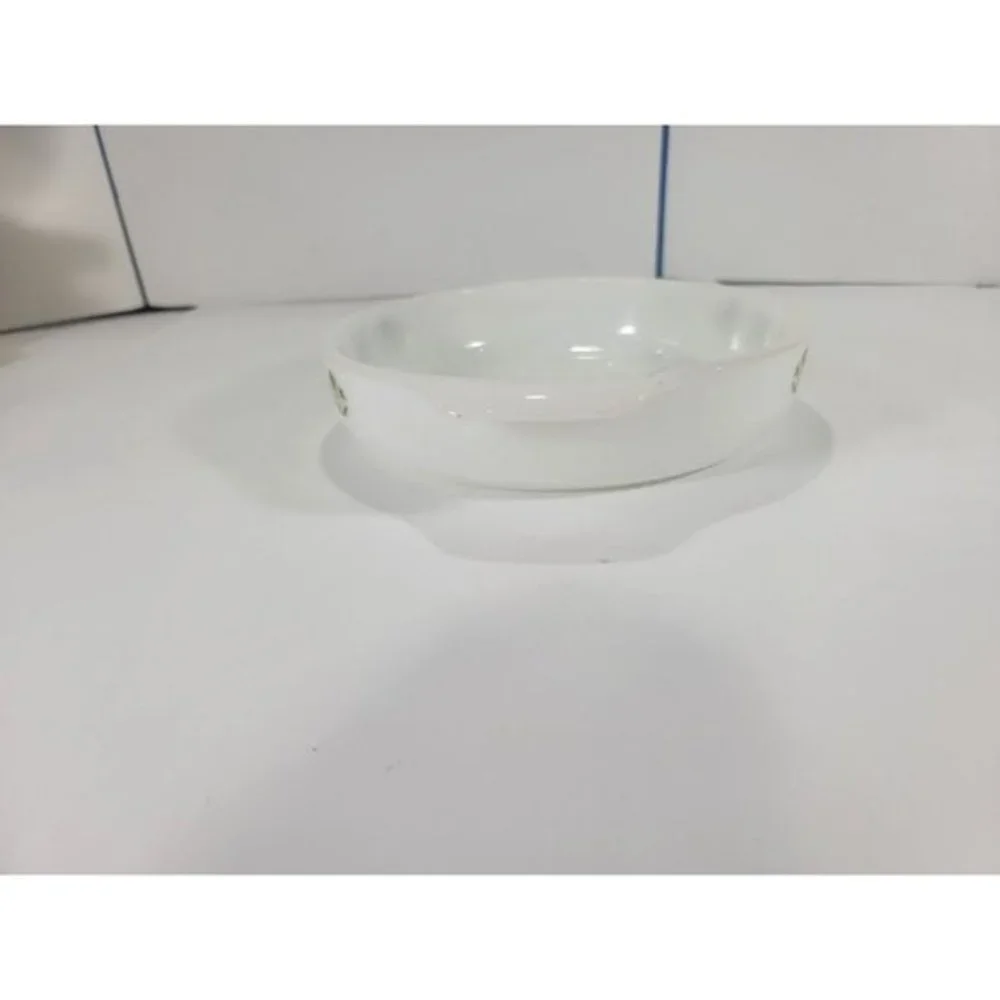 Anchor Hocking Fire King Green Meadow Milk Glass 9 Inch #429 Oven Proof made USA